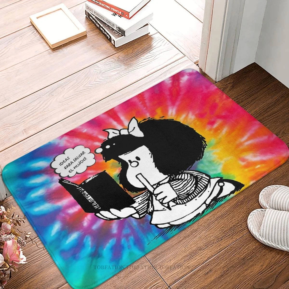 Mafalda Anime Non-slip Doormat Changing The World Bath Bedroom Mat Outdoor Carpet Home Pattern Decor