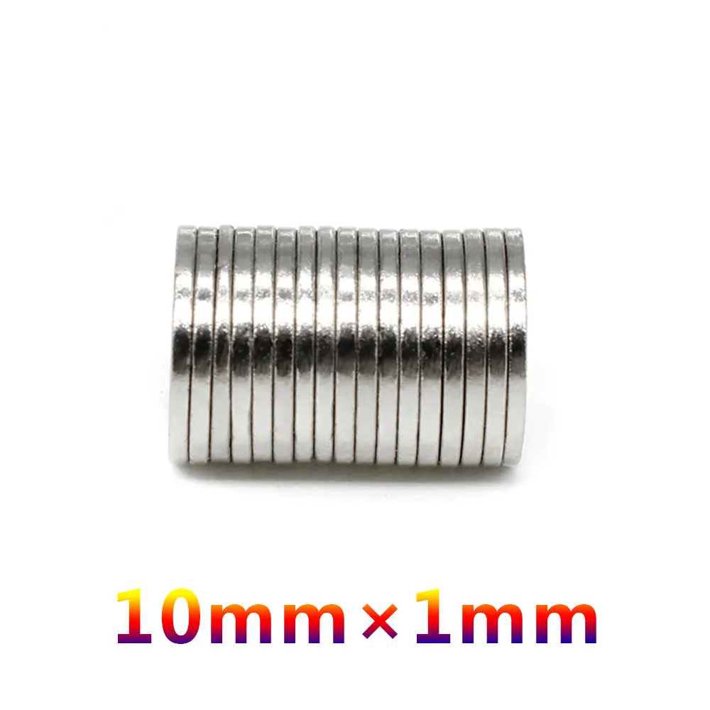 10x1 Mm Thin Neodymium Magnet Strong 10mm X 1mm Permanent Magnet Disc 10x1mm Powerful Magnetic Round Magnet 10*1 Mm