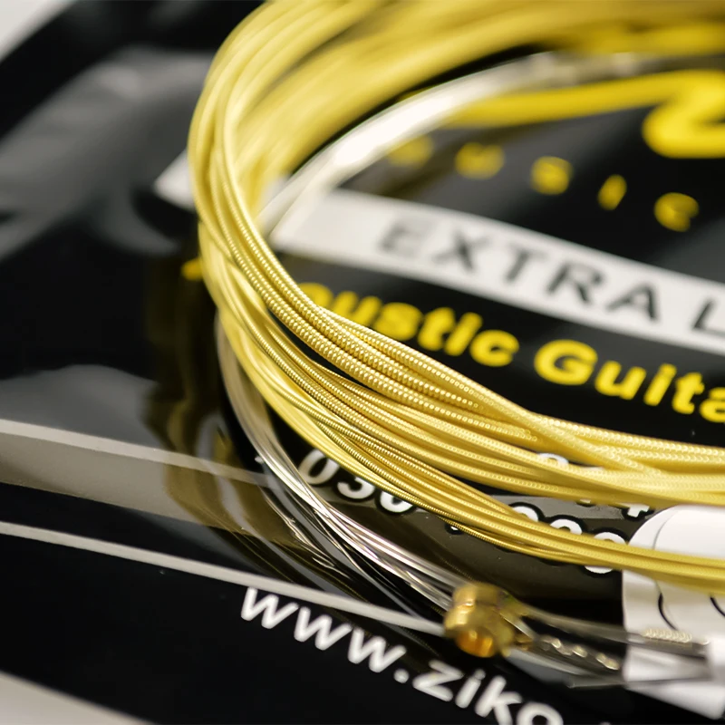 ZIKO cordes guitare acoustique DAG 010 / 011 Acier Core Brass Winding Accessoires de guitare pour débutants et pratique