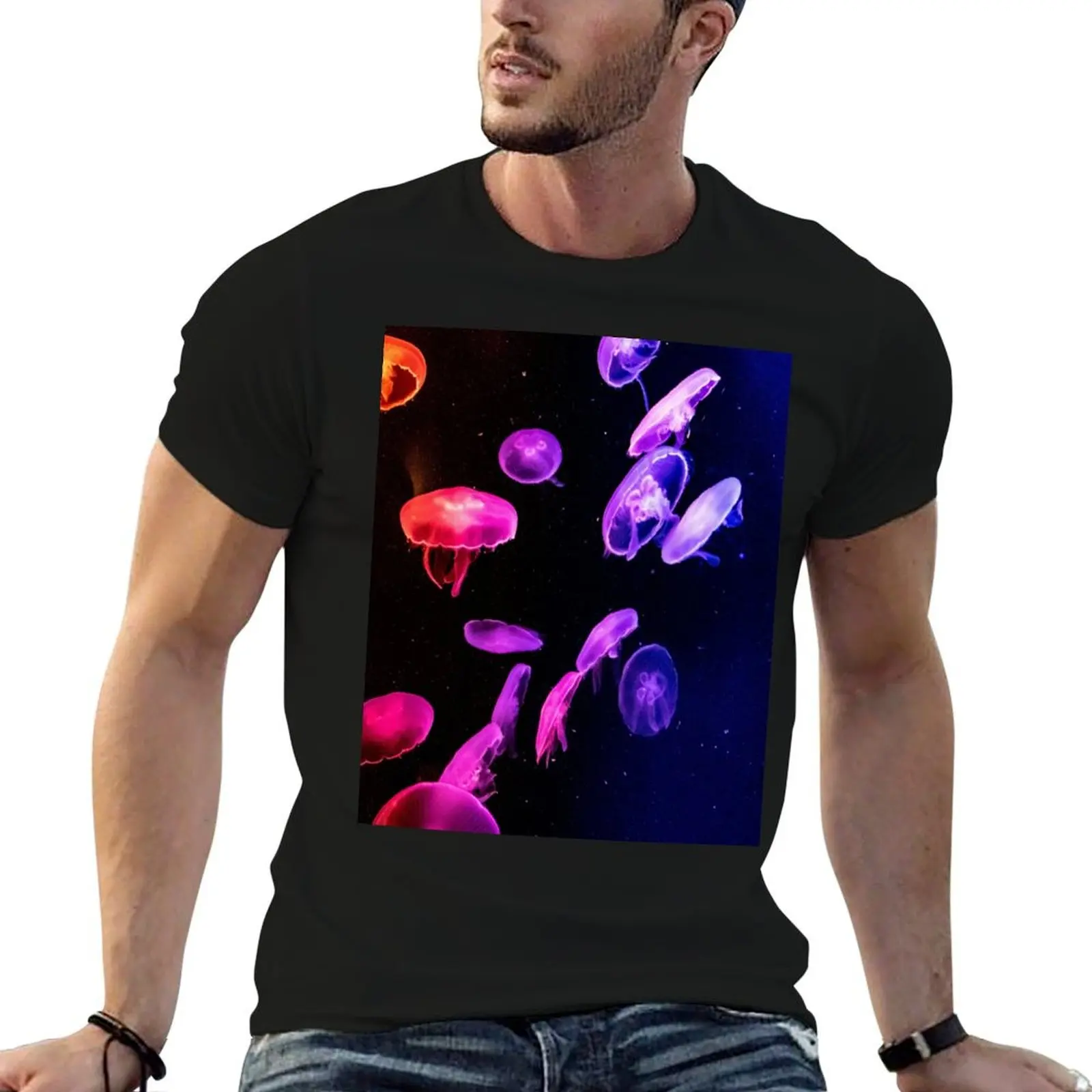 

beautiful jellyfish T-Shirt hippie clothes man clothes men workout shirt