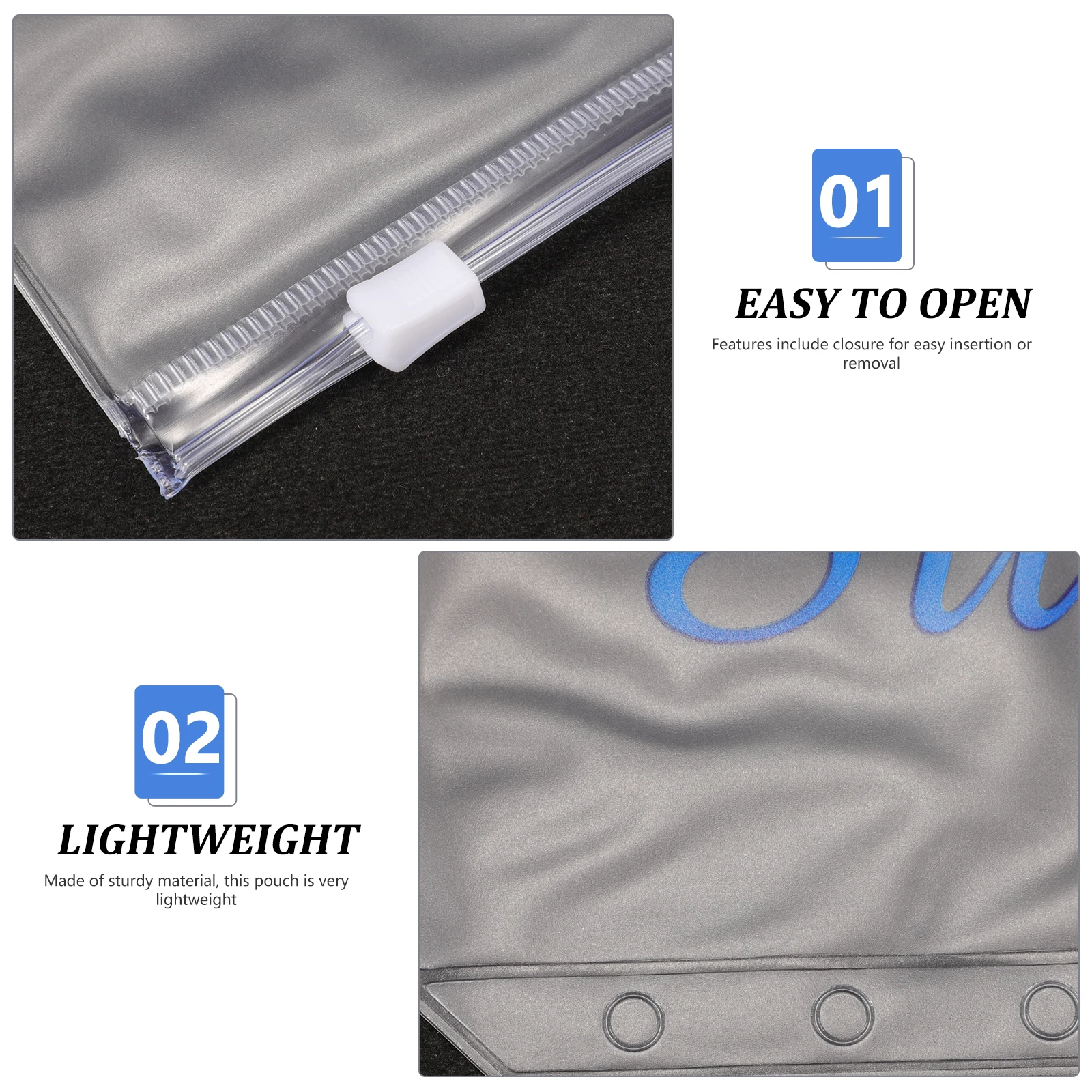 

14Pcs A6 Clear Zipper Bags Binder Pockets Document Filing Organizers 6 Holes Cash Envelopes Wallets for Travelers Students