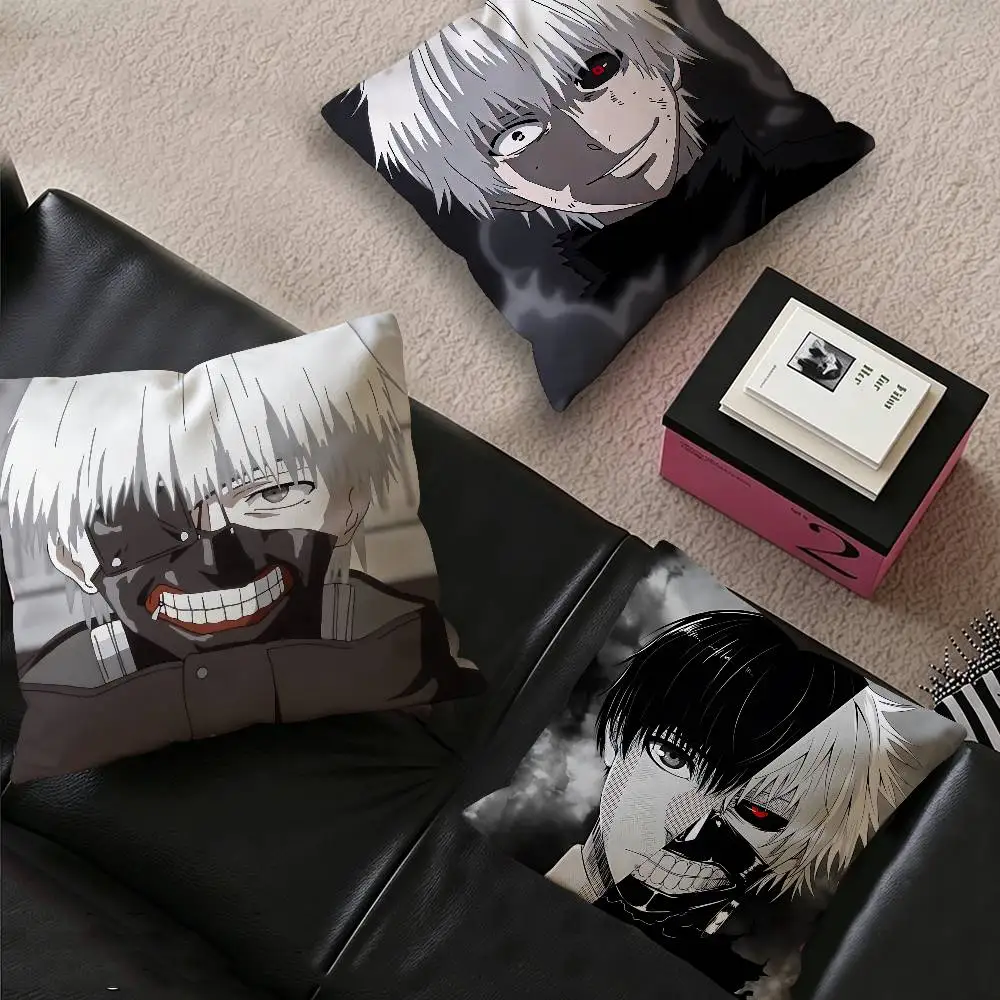 Anime Tokyo Ghoul Kaneki Ken Cute Cartoon Pillow Anime Pillow Sofa Bed Head Pillow Cover Cushion Cover 45x45 cm Fashion