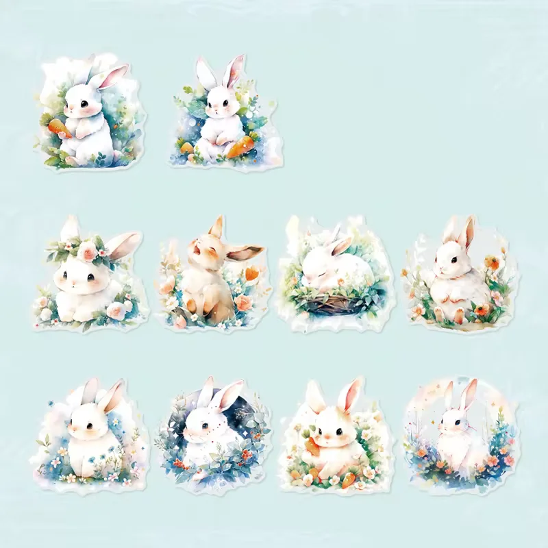 10Pieces PET sticker bag Animal Forest animal handbook decoration materials Supplies Diary Gift Stationery Scrapbook 100x174mm