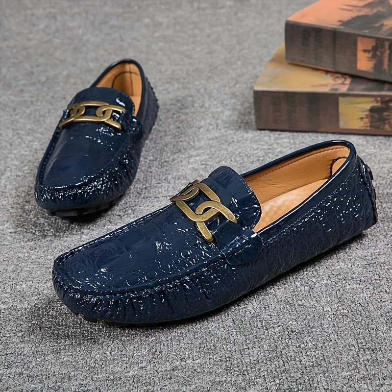 Mocassins de couro respirável para homens e mulheres, sapatos de encourecer pretos, marca de luxo casual, tamanho grande, 35-48, 2023