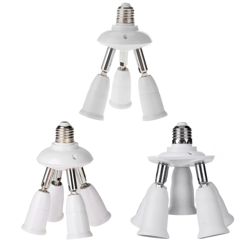 

Adjustable E27 Splitter 34/5 Heads Lamp Base Extended LED Light Bulbs Socket Splitter Holder Adapter Converter Socket