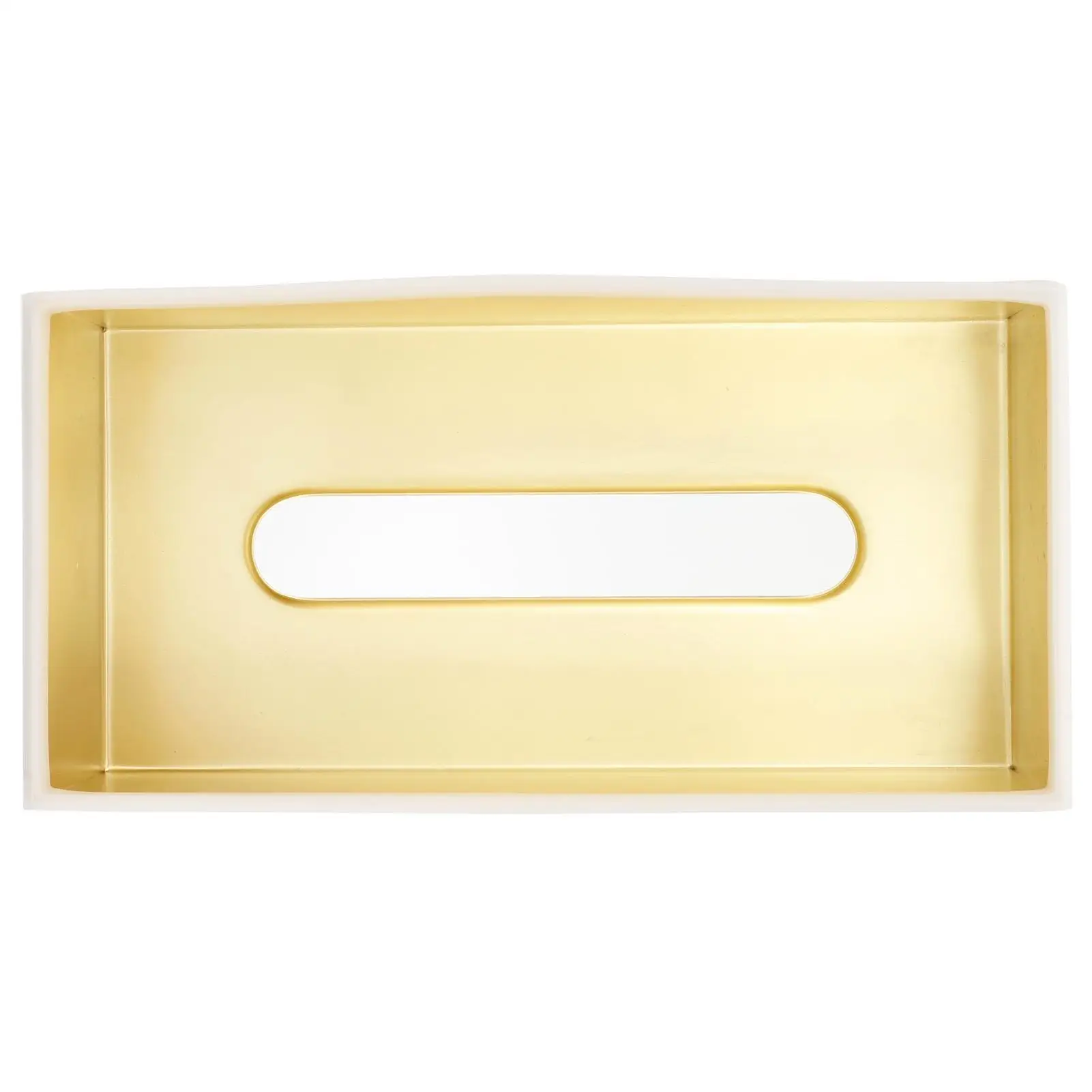 Innovative Gold Stainless Steel Rectangular Tissue Box Napkin Holder Container Car Home Decoration