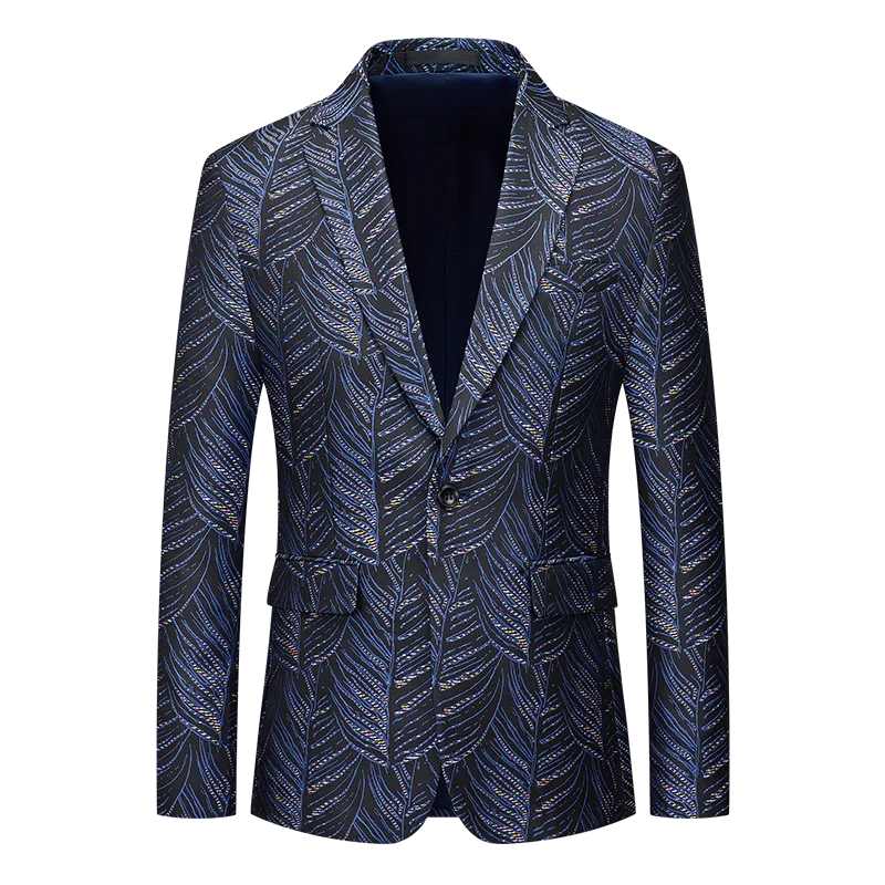

Новый мужской деловой жаккардовый пиджак 2024, корейский модный облегающий красивый свадебный выпускной вечерний повседневный пиджак