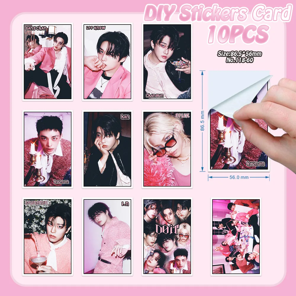 

Наклейки-карточки SKZOO Square Card Stickers STR Star DIY Decoration Guka, водонепроницаемые наклейки для холодильника, милые периферийные наклейки-карточки