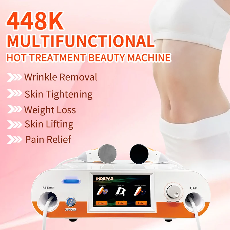 448Khz Tecar Therapy Diathermy Machine CET RET Pain Relief Physiotherapy Sports Rehabilitator Body Shaping Device