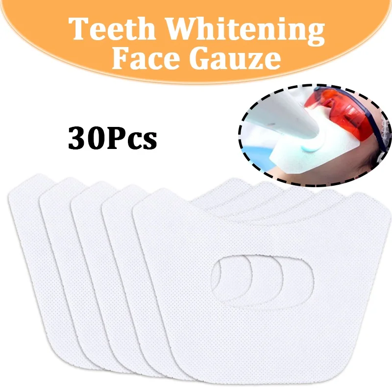 30 Pcs Dental Face Mask Mouth Mask Protection Pad for Tooth Whitening Disposable Anti-Light Oral Care Tools