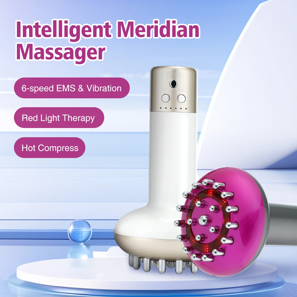 Electric Scraping Lymphatic Cupping Guasha Device Rechargeable Therapy Massager Slim Body Relaxation Stimulate Meridian Machine