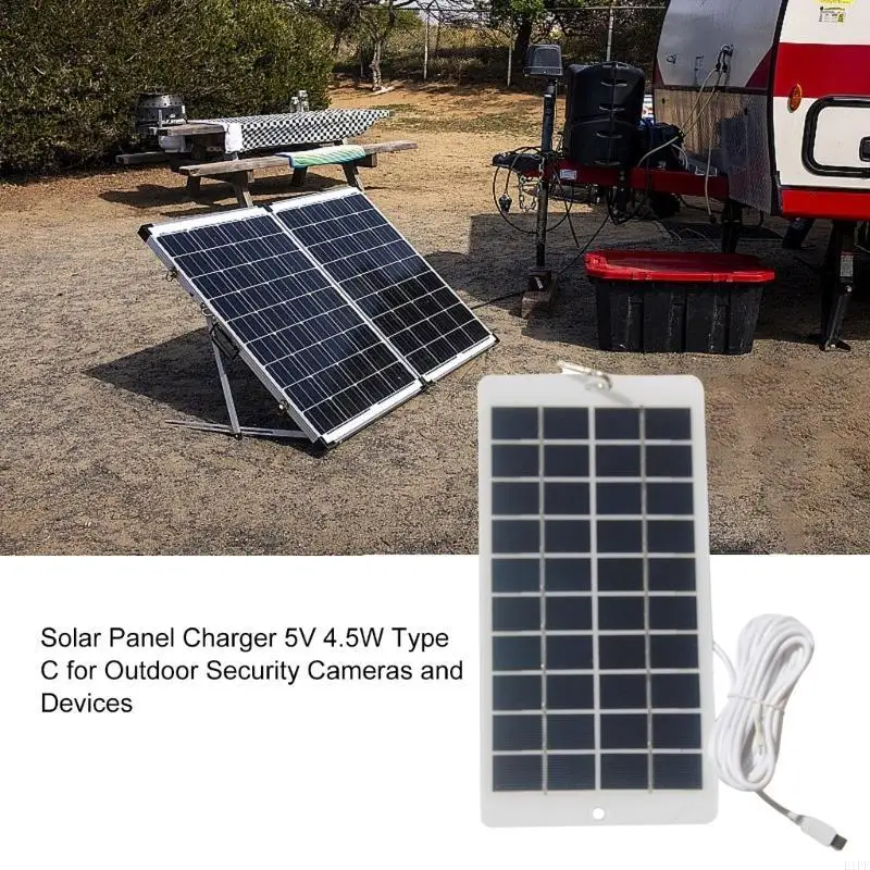 E1PF 4.5W Solar Panel Phone 5V Solar Panel USB C Solar Board for Outdoor