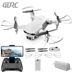 4DRC V9 Mini Drone with 4K 1080P HD Camera WiFi FPV RC Drones Air Pressure Altitude Hold Foldable Quadcopter Dron Gift Toys Gray