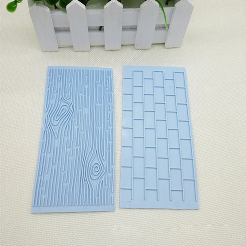 Set of 2 Pottery Texture Tools DIY Cake Embossing Fondant Mold Flower Bark Cake Skirt Mold Ceramic Embossing Clay Stamping Tool