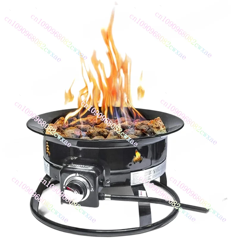 Outdoor Portable Propane Gas Fire Pit 58,000 BTU Camping Trips RV Travels Tailgating Get-Togethers and Family Evenings