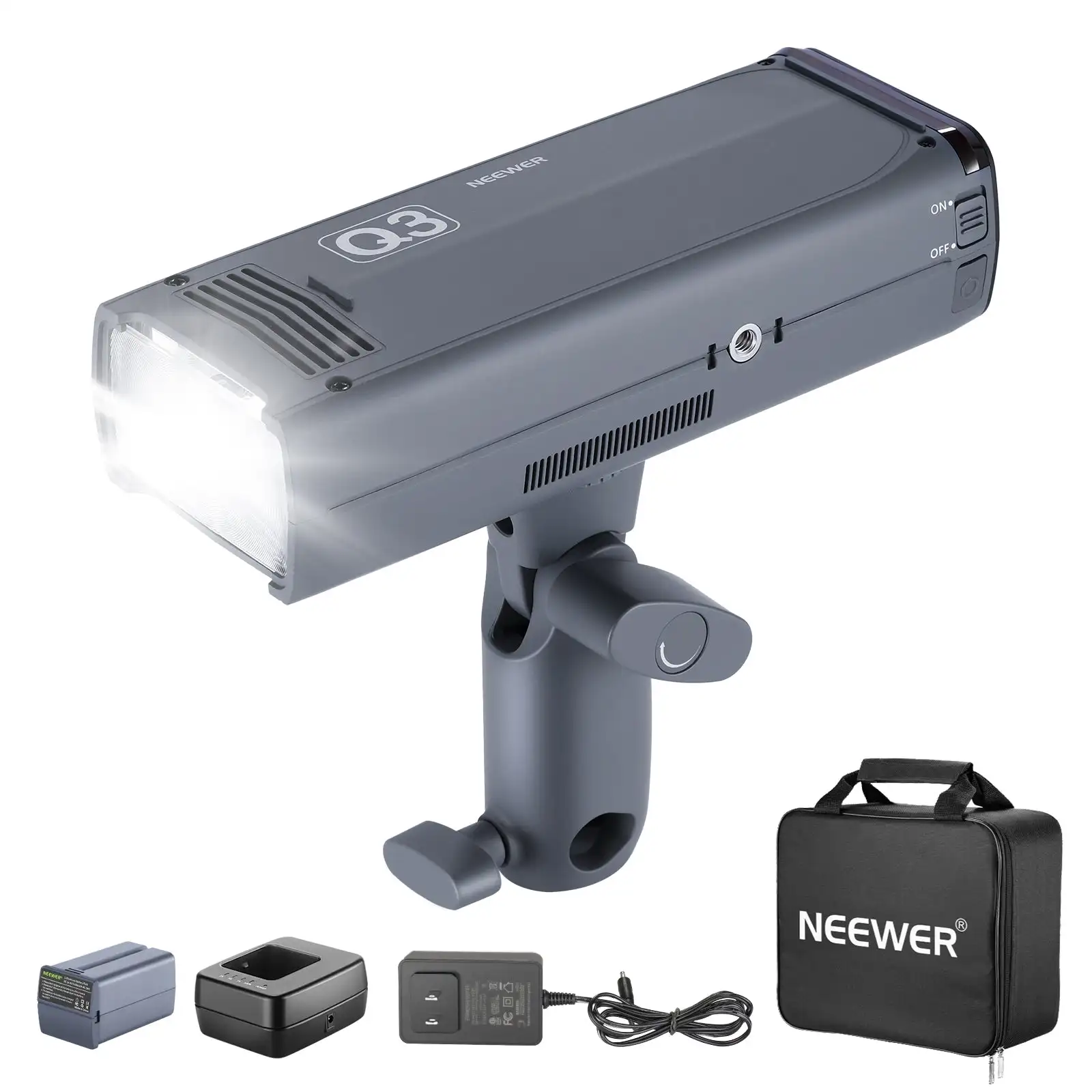 NEEWER Q3 200Ws 2.4G TTL Flash Strobe with QPRO TTL Wireless Trigger  1/8000s HSS Camera Flash for Nikon Canon Sony