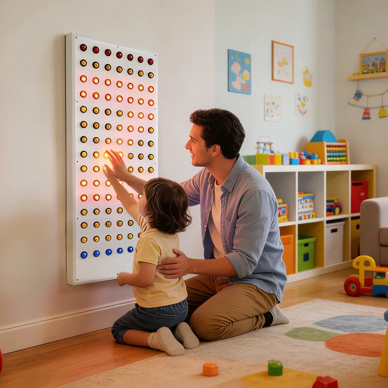 Children's pixel learning board Touch induction light-emitting board Early education enlightenment wall-mounted game toy board
