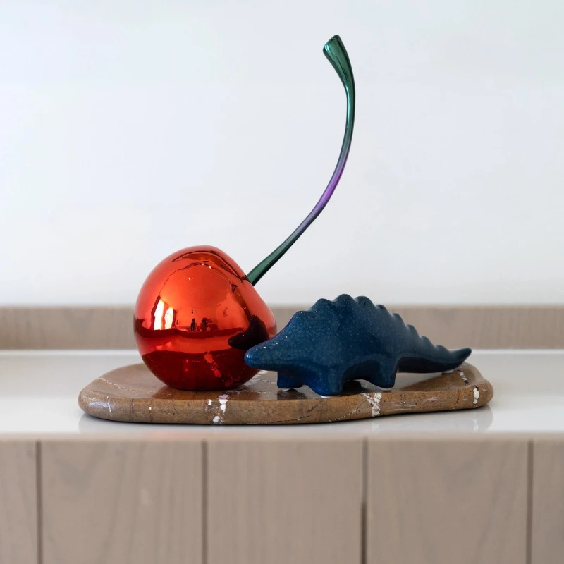 

Современные минималистичные украшения с вишней и динозаврами для гостиной, ТВ-шкафа, фойе, креативные украшения, аксессуары для украшения дома