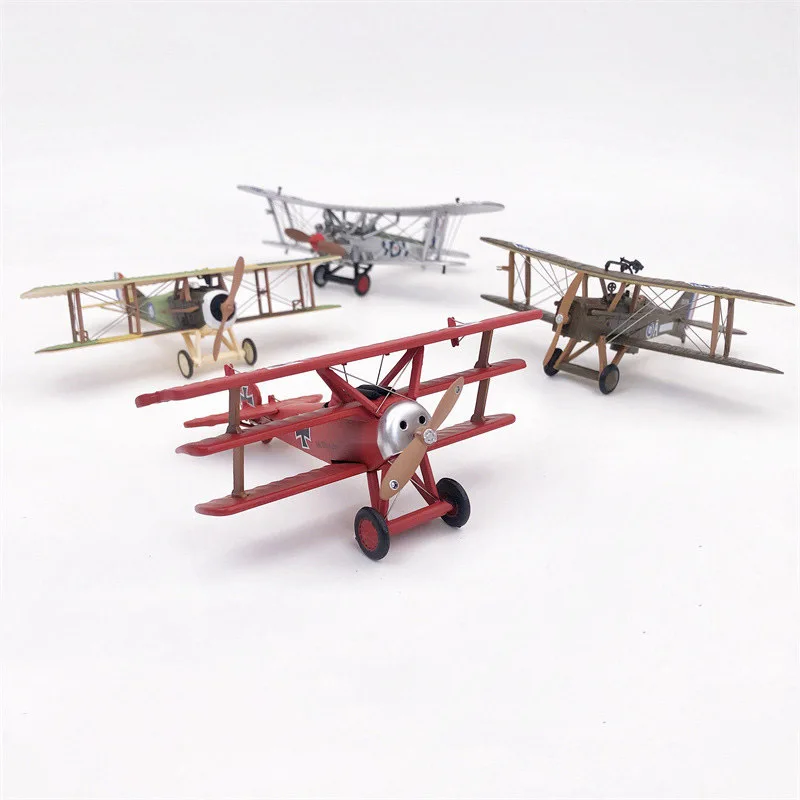 

Модель самолета-истребителя 1/72 Spad Red Baron SE5A, биплан, с пропеллерным двигателем, готовая сборная модель, фигурка из сплава, украшение