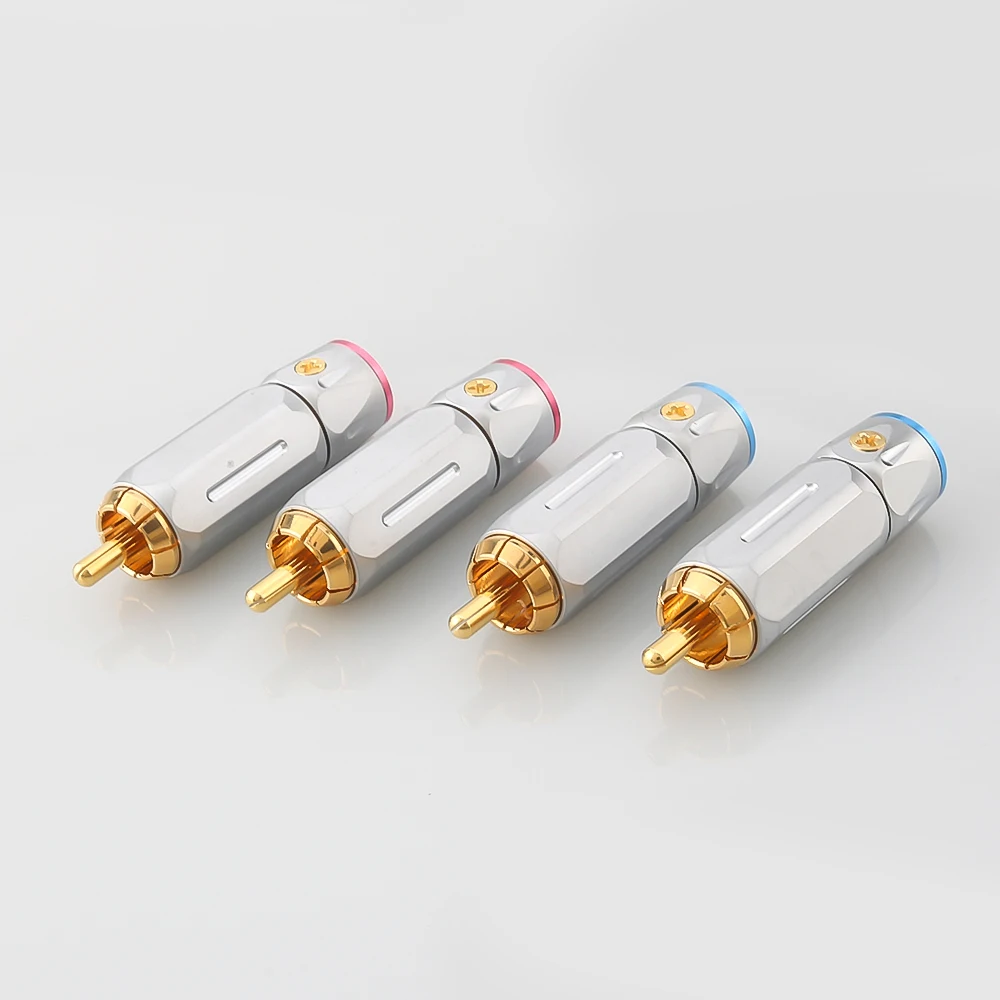 Âm Thanh Hifi Đồng Nguyên Chất Mạ Vàng RCA Adapter Liên Thông Nhà Ga