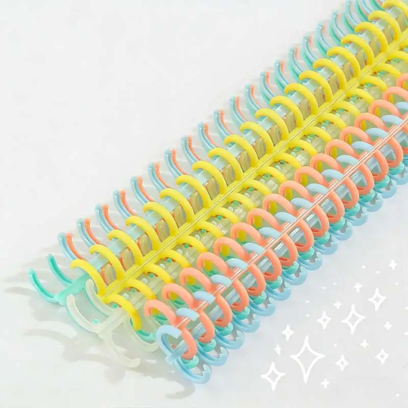 10 Piece 12mm 30 Hole Loose-leaf Plastic Binding Ring Spring Spiral Rings for Kid A4 Paper Notebook Stationery Office Supplie