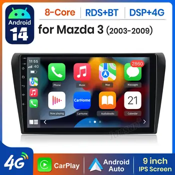 AWESAFE AI 4G LTE bezdrátové autorádio CarPlay Android 9.1 s GPS navigací pro Mazda 3 BK 2004 2005 2006 2007 2008 2009 BT DSP RDS FM 8 nejlepší prodej stereo obrazovka Mazda 3 2008 - №5