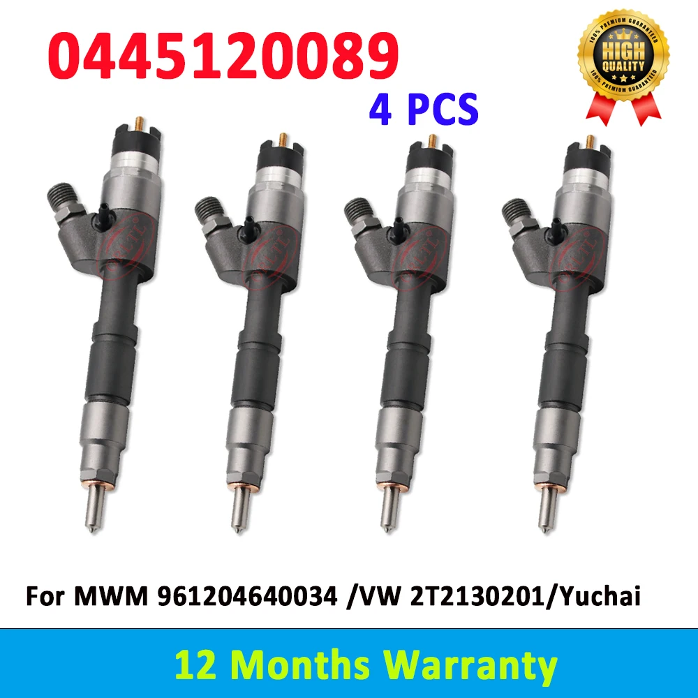 

4 PCS ORLTL 0445120089 New 0 445 120 089 Diesel Fuel Injector 0445 120 089 For Yuchai 6JA Eu3 VW 2T2130201 MWM 961204640034