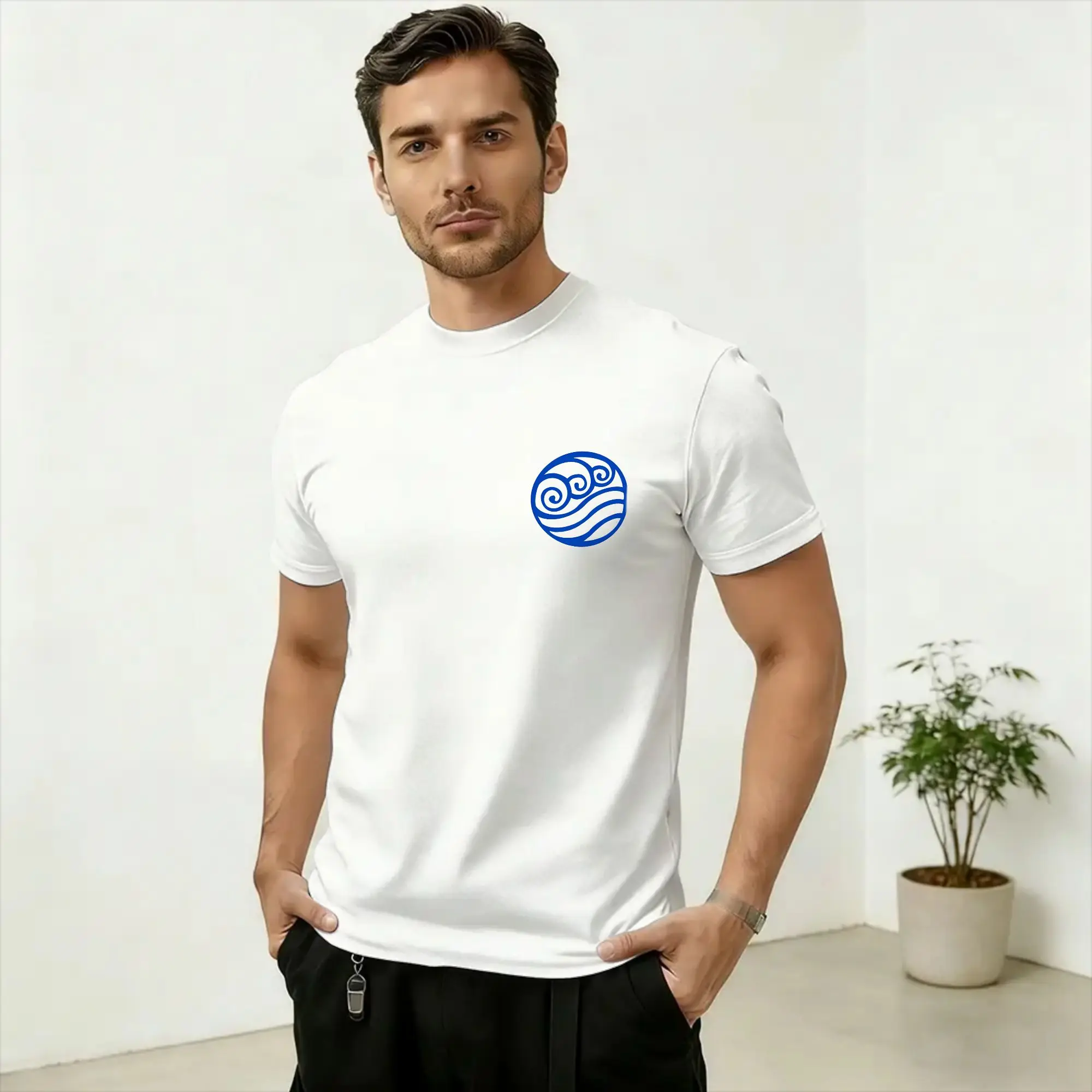 Avatars Airbender Elements Men's T Shirt  Fun Tee Shirt Short Sleeve Crewneck T-Shirts Pure Cotton 6XL Clothing