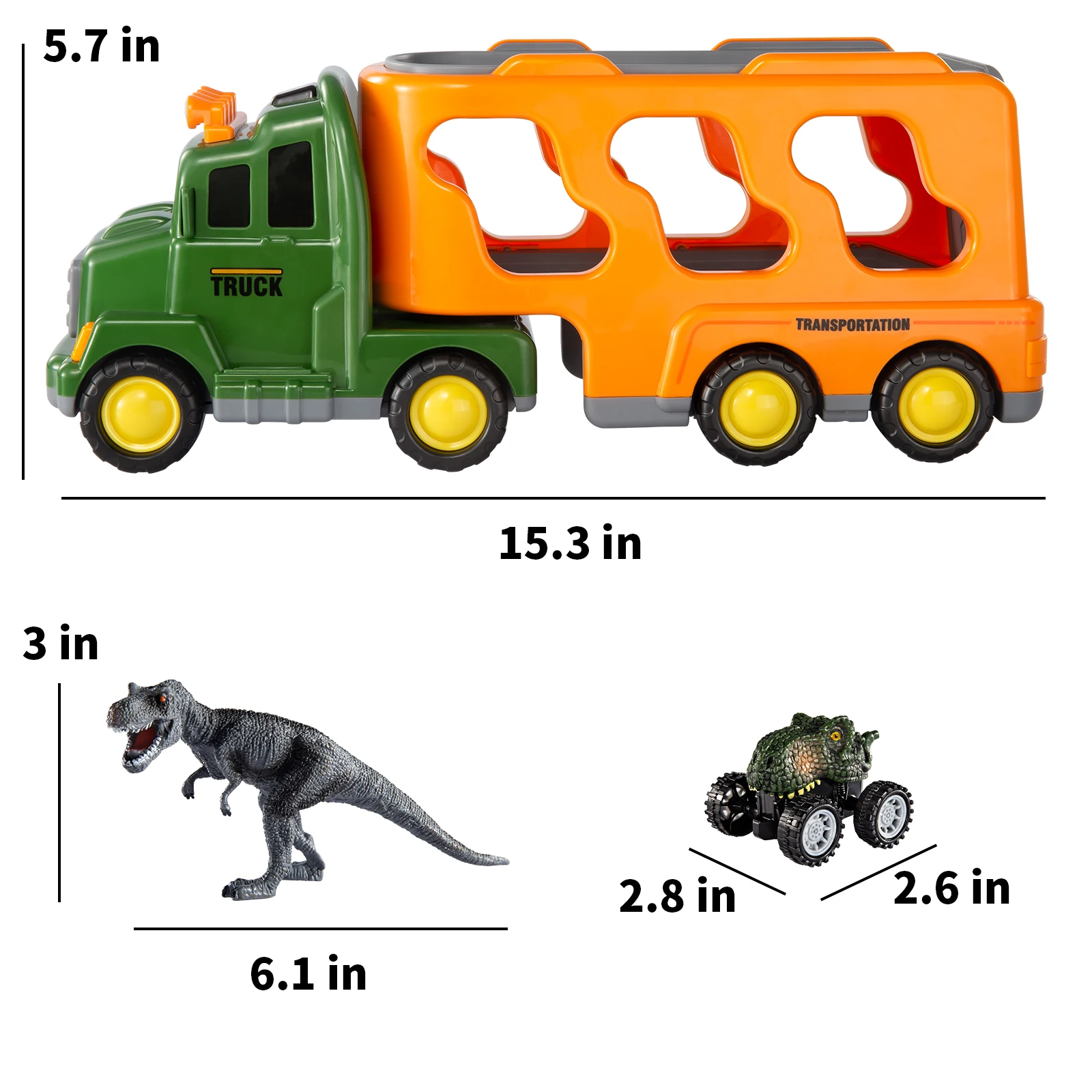 Dinosaur Trucks Toys For Kids Sets 7 In 1 Dinosaur Carrier Truck Pull Back Cars Toys Children Dinosaur Model Toy Birthday Gifts