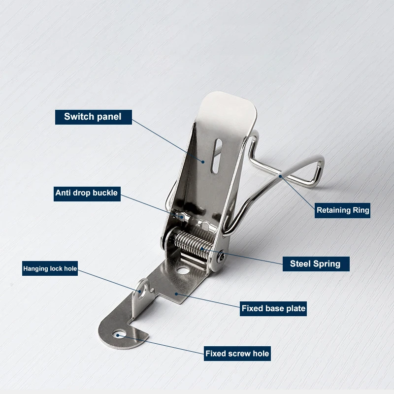 Niklowana klamra z dziobem kaczki Zamek hakowy Beczka uszczelniająca do szczelnych wiader Żelazny materiał Blokada beczki Sprzęt do przechowywania Pojemniki