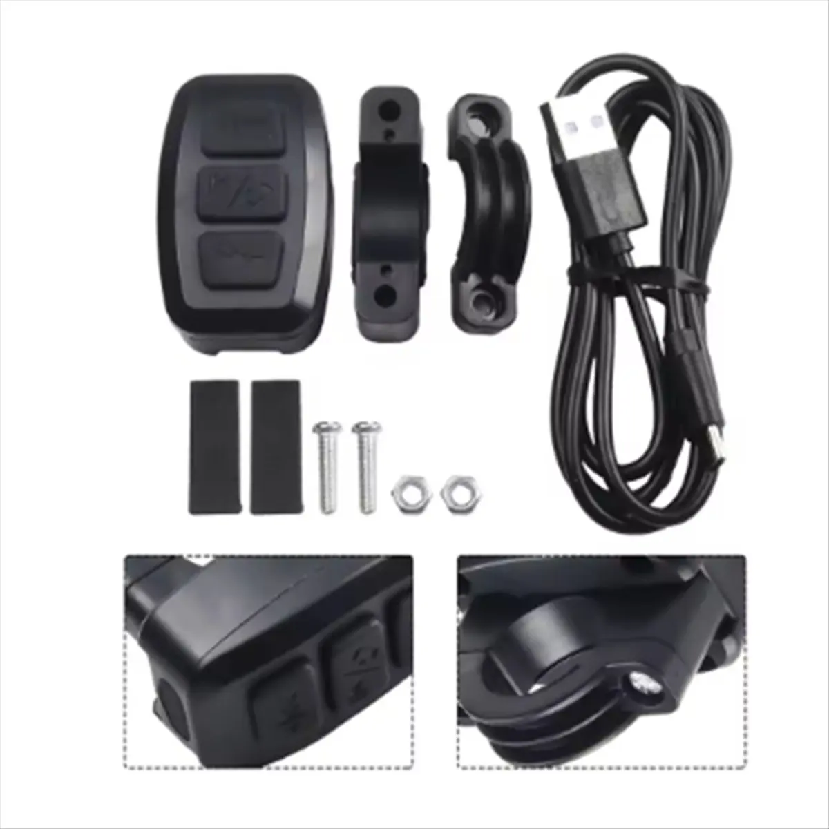 MYdaY- وحدة تحكم وسائط لمقود الدراجة النارية عن بعد معبأة بالميزة مصممة للاستخدام الدائم وركوب آمن ومريح #5