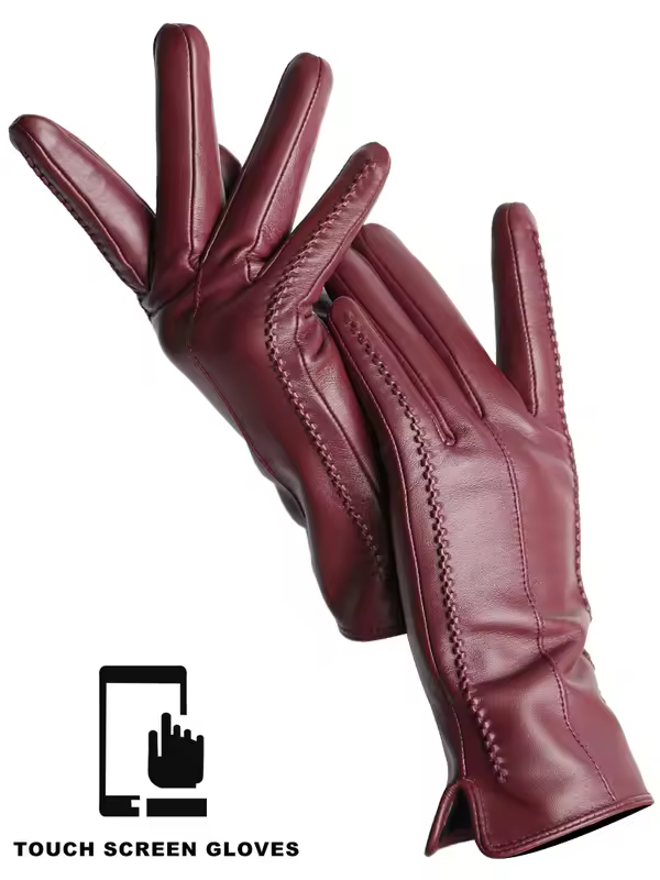Women's sheepskin gloves winter warm plus velvet short thin touch screen driving color women's leather gloves good quality -2226 - Image 28