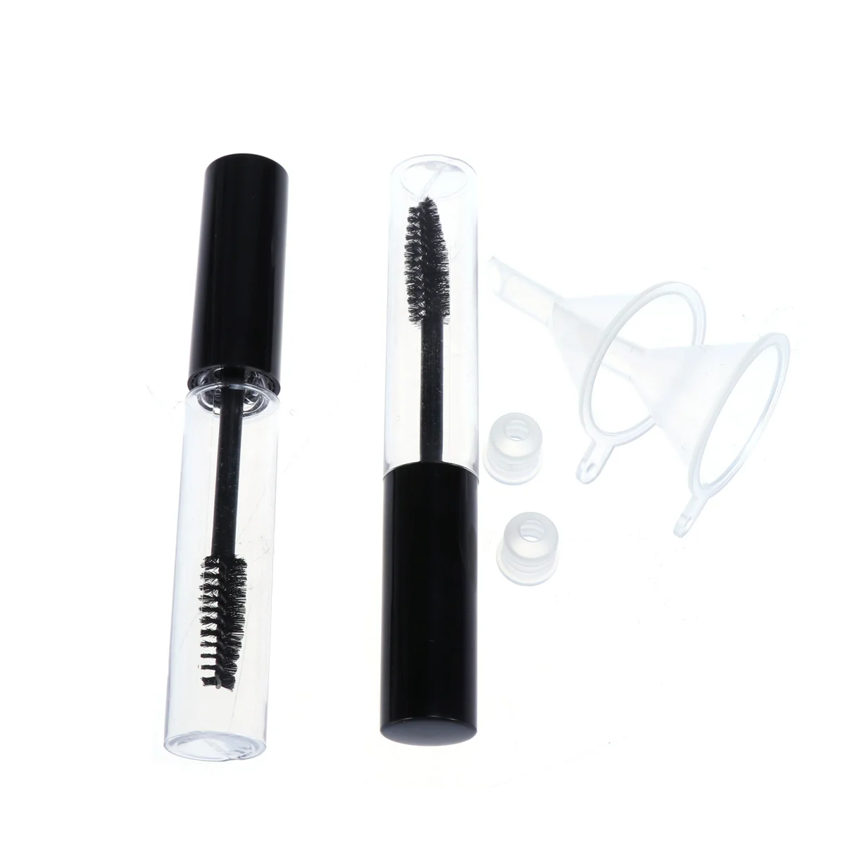 

2 Pcs Eyelash Cream Bottle Empty Eyelashes Mascara Tube Container with Cover Travel