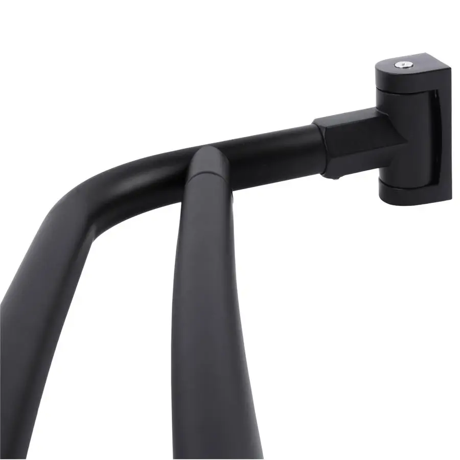 

Double Curved Shower Rod, Metal Construction, Adjustable Between 44 to 70 Inches, Aluminum Rods and Zinc Mounting Hardware, Qual