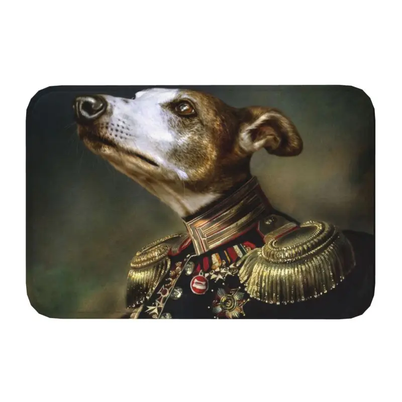 Custom Vintage Dog Portrait Doormat Anti-Slip Entrance Bath Kitchen Floor Door Mats Regal Pet Garden Carpet Rug