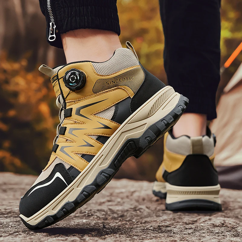 Sepatu Bot Pengendara Sepeda Motor Hitam Modis Sepatu Bot Platform Desain Kenop Pria Sepatu Bot Pria Sepatu Bot Sepeda Motor Pria Nyaman dan Bernapas