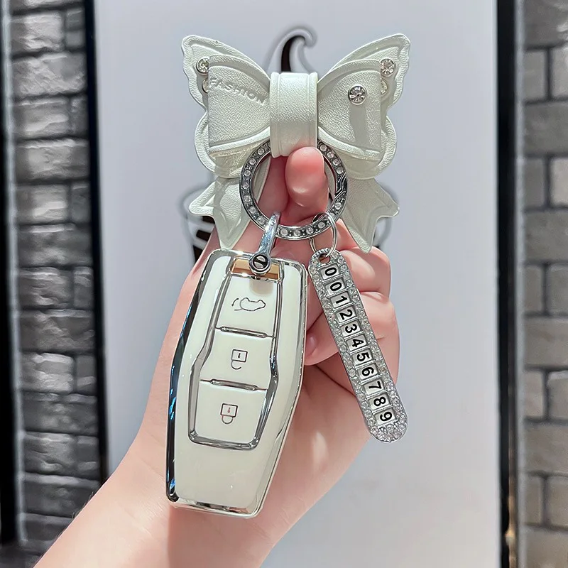 Car Key Case for Mitsubishi Outlander PHEV 2022 2026 3 Buttons Accessories Keychain Remote Protection Cover Shell Holder Fob view 4