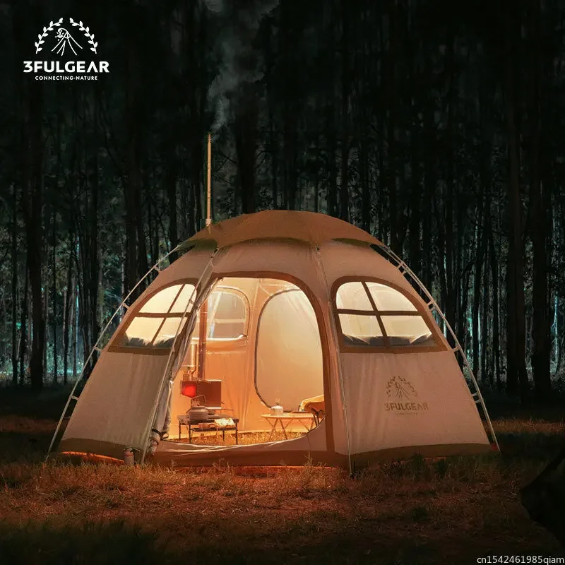 New Outdoor Hemispherical Tent  Dome Camping 4-Seasons Tent  Windproof 3-4 Person Travel Tent