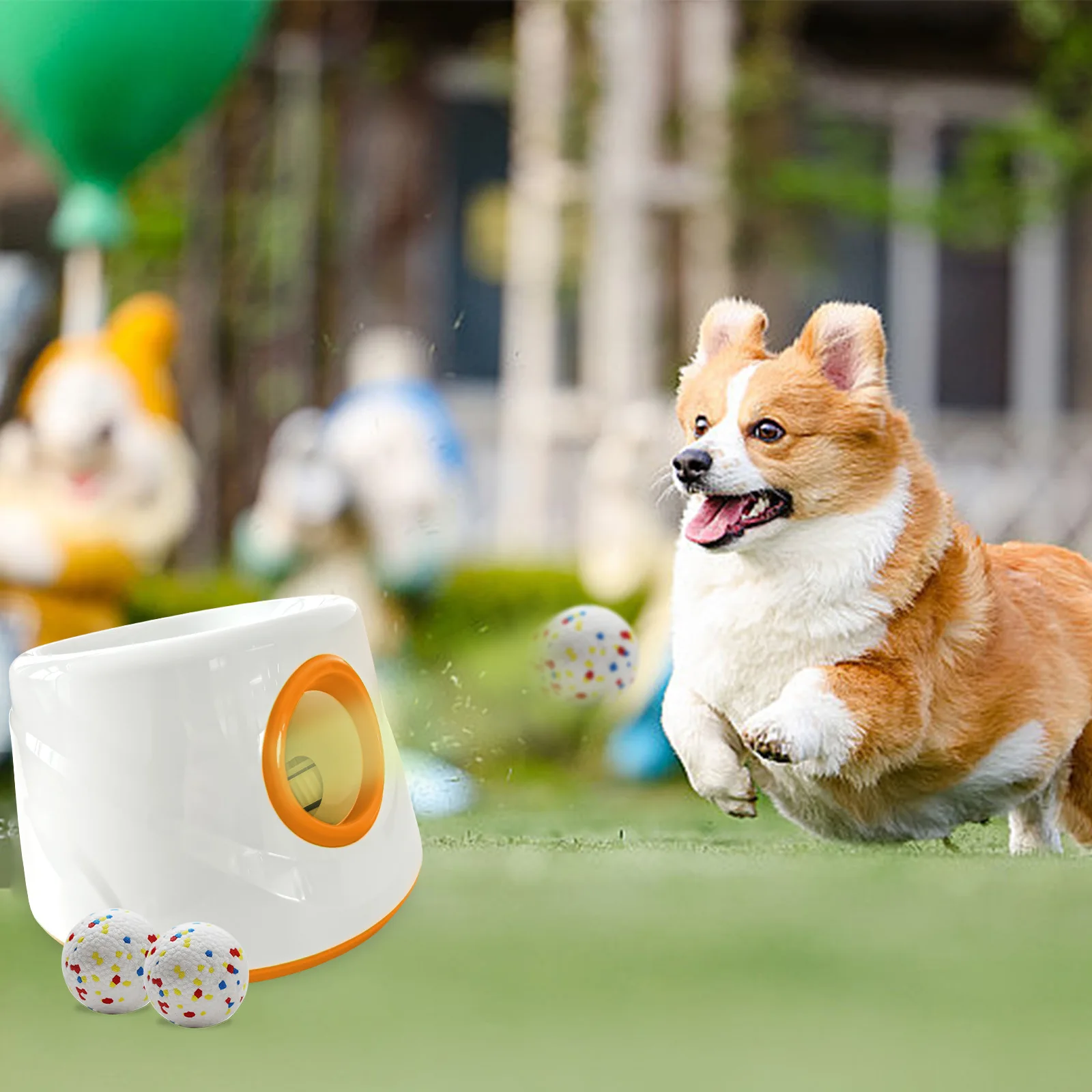 Upgraded Rechargeable Automatic Dog Ball Machine Tennis Ball Toss Outdoor Training Pet Toy Medium Dog