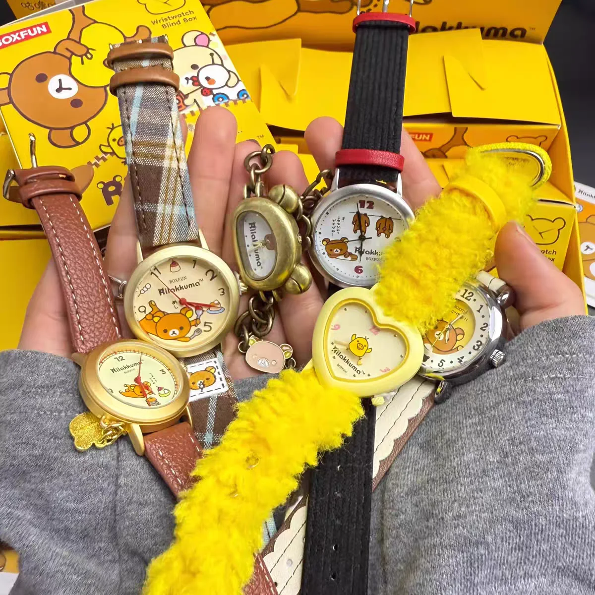 

Genuine Rilakkuma Blind Box Watches Gulugulu Moment Series Cute Anime Cartoon Wristwatches For Boys Girls Students Birthday Gift