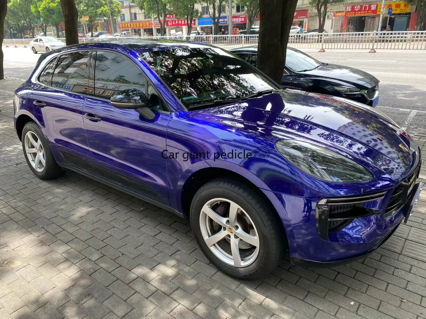 Gloss Metallic Royal Blue Car Wrap Film Auto Plastic  Auto Plastic Assurance Air passage pattern Stickers Covering Foil
