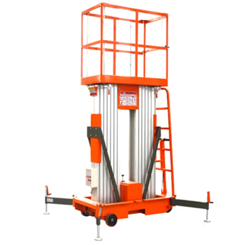 Aluminum alloy lift small indoor aerial work platform electric hydraulic mobile single column climbing vehicle