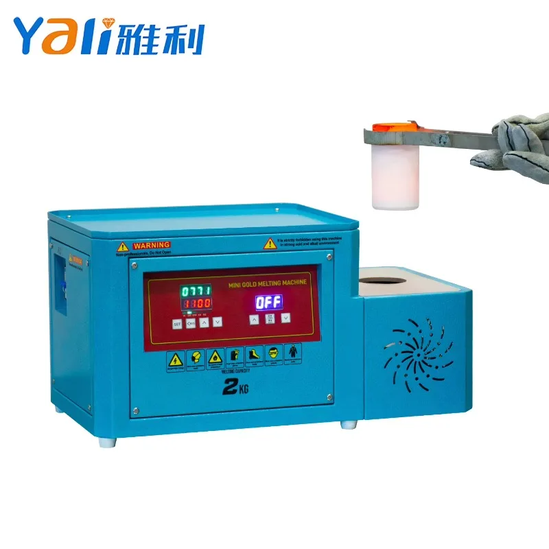 2kg Desktop Melting Furnace For Melting Gold And Silver Efficient Small Batch Metals SmeltingTemperature Control Jewelry Machine
