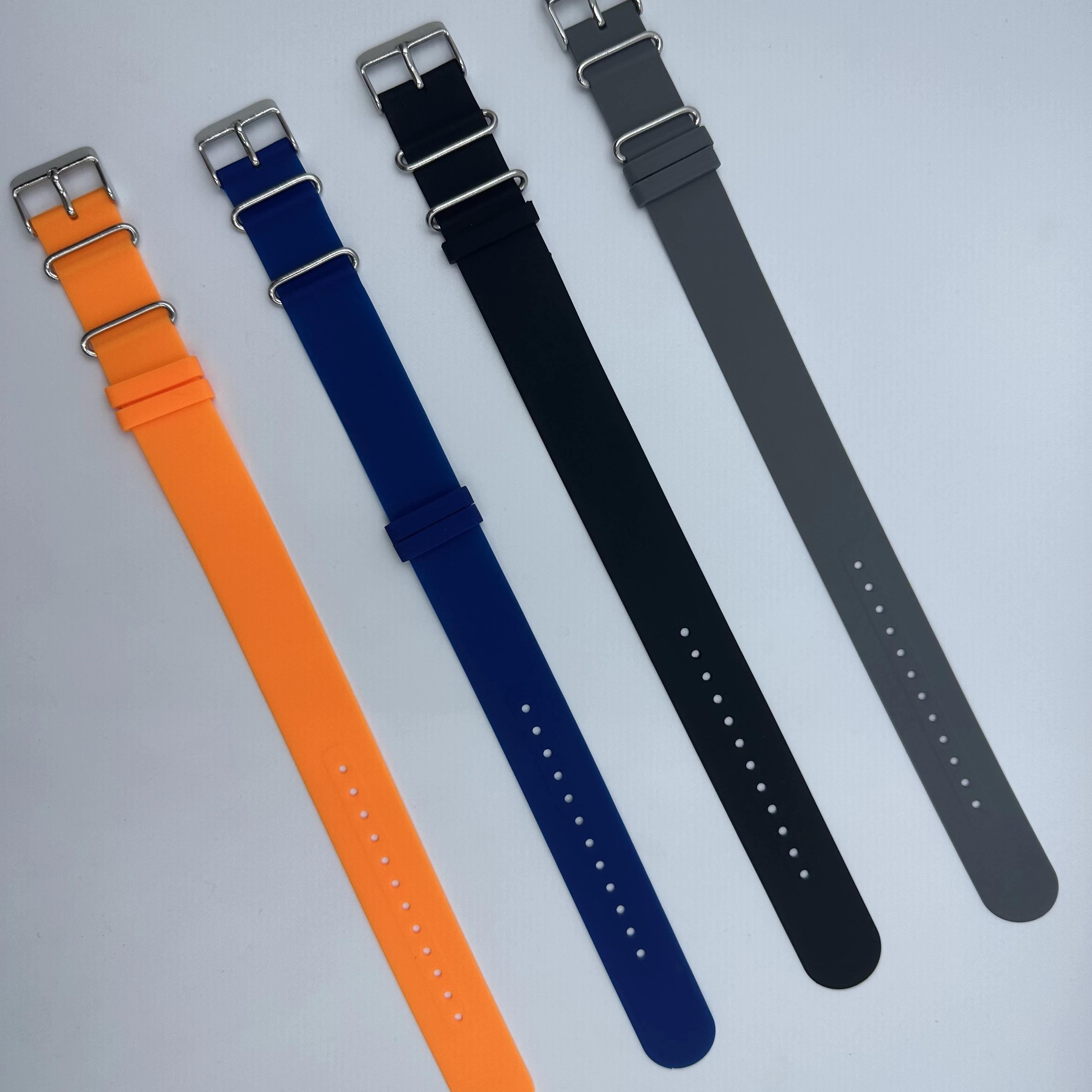 20mm 22mm Waterproof Watch Bracelet Super Soft Long Watchband High Tensile Silicone Rubber Strap Replacement Accessories