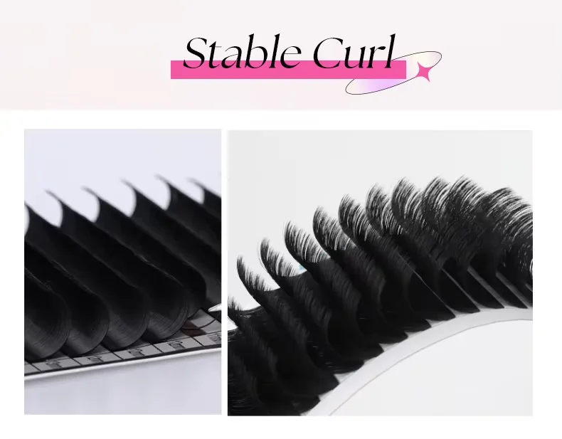 LASHINE Classic Eyelash Extensions 12 Rows 0.07mm C/D Curl MIX (7-13mm) Soft Tapered Tips Individual Lashes