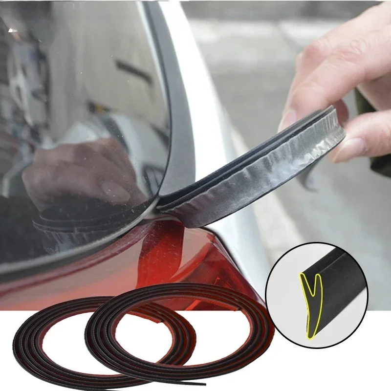 SEAMETAL Y Shape Windshield Seal Strip Rubber Window Gap Filler Car Front/Rear Window Weather Strip Sound Insulation Seal Strip