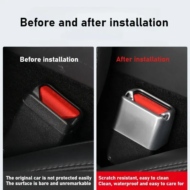 Car Seat Safety Belt Buckle Cover for Tesla Model Y Juniper/Model3+ ABS Protective Clip Anti Scratch Case Shell Accessories