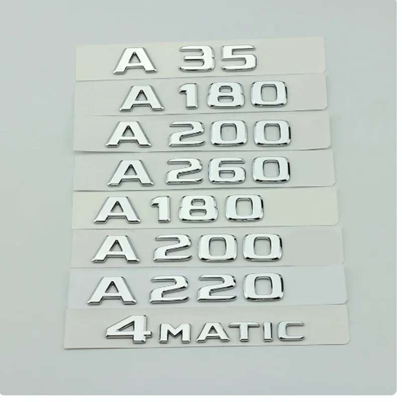 

3d ABS Black Car Trunk Letters For Mercedes Benz A Class A35 A45 A160 A180 A200 A220 A250 A260 Logo Emblem Sticker Accessories