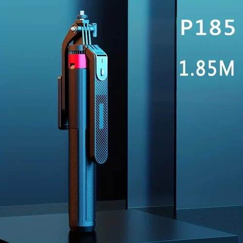 Imagen 1 del producto Trípode Ultra largo de 1,85 metros, palo Selfie portátil, estabilizador para fotógrafo, livestreamers, vloggers, soporte de cámara retráctil