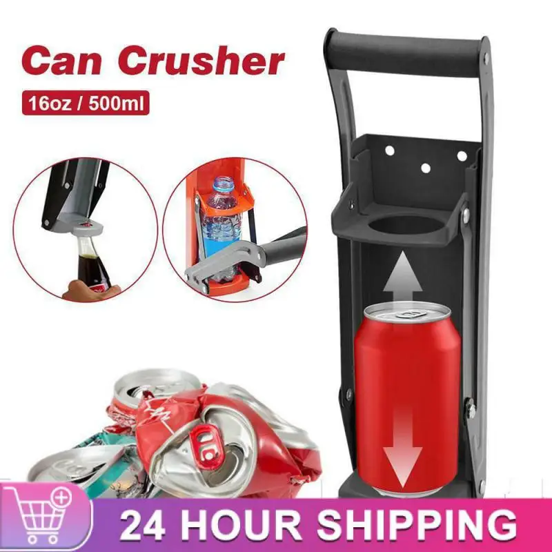 500ml 16.9 OZ Can Press Crusher Recovery Tool Wall-mounted Beer Can Opener Multi-function Electric Bottle Opener